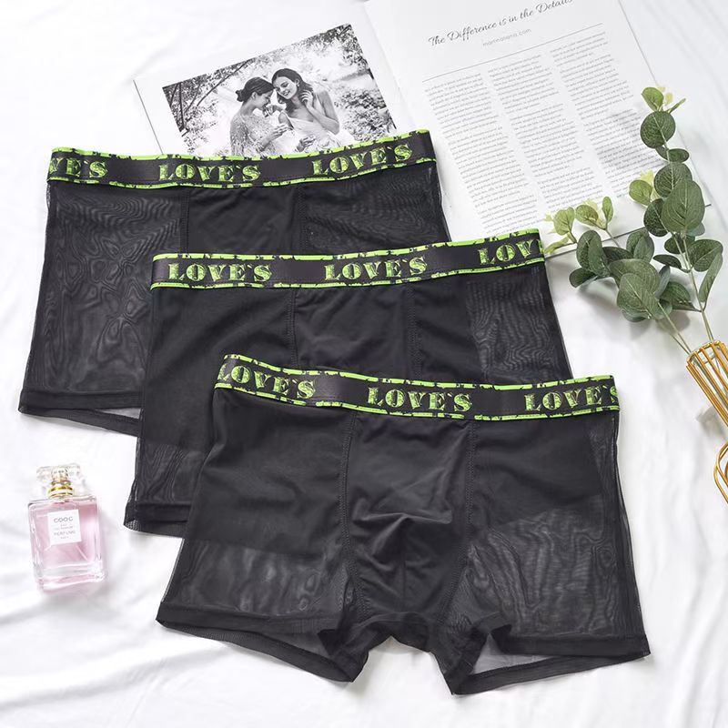 Couple Men Shorts Women Briefs Lovers Fun Lingerie Sexy Couple Underwear Set Heart Lace Panties for Lover Modal Underpants