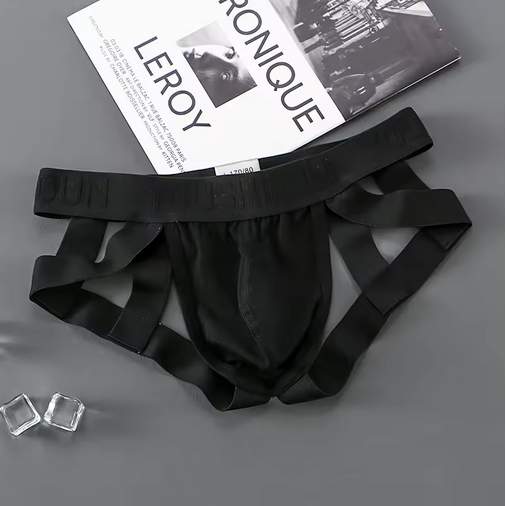 Men Sexy Underwear Jockstrap Thongs Cotton Briefs Dew Buttocks Underpants Bondage Panties Open Butt Male Lingerie G-String Thong