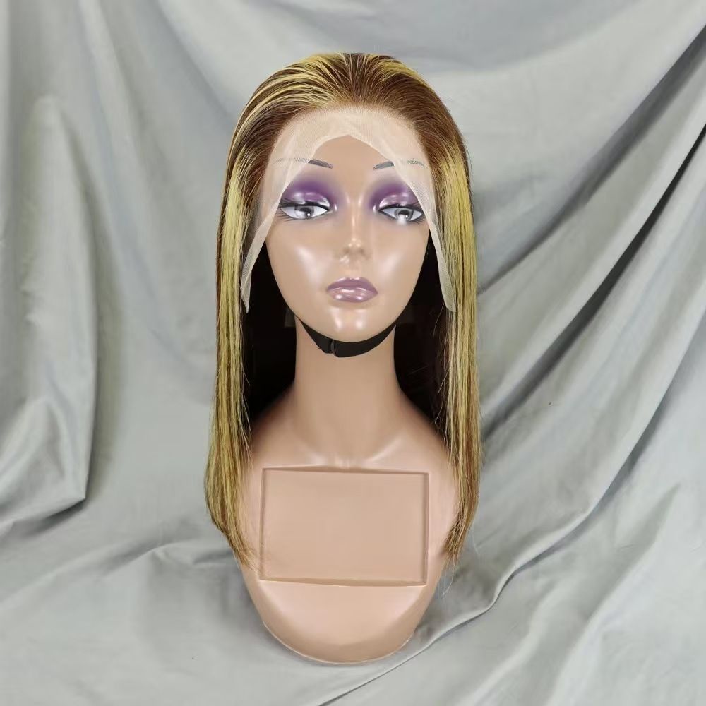 Highlight Omber 200% Density 13x4 Hd Lace Frontal Wig Density 30 32 Inch P4/27 Colored Straight Human Hair Front Wigs