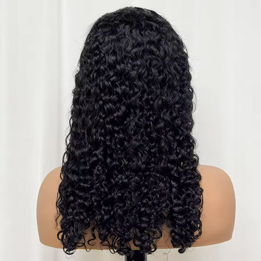 180% Density 13x4 Lace Frontal Pixie Curly Human Hair Wigs 12A Colored Water Wave Raw Burmese Bouncy Curly Hair Wigs for Women