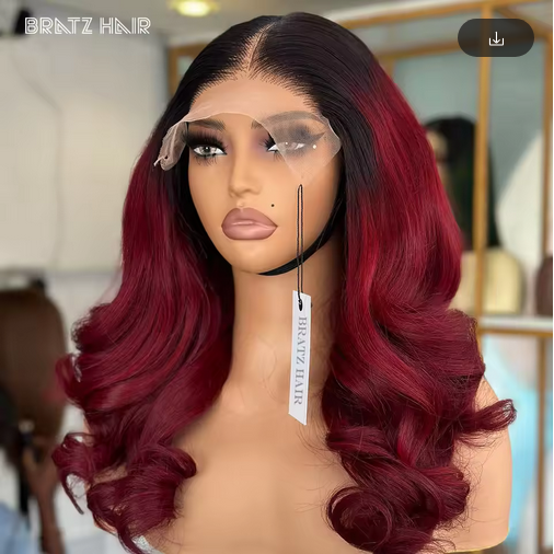 360 HD Lace Front Wig Vietnam Human Hair Wigs 99J Red Brown T1b/99j Burgundy Colored HD Transparent Pre Plucked Lace Frontal 12A Grade Human Hair Wigs Straight