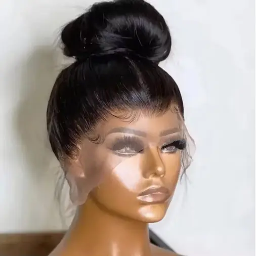 360 HD Lace Front Wig Vietnam Human Hair Wigs 99J Red Brown T1b/99j Burgundy Colored HD Transparent Pre Plucked Lace Frontal 12A Grade Human Hair Wigs Straight