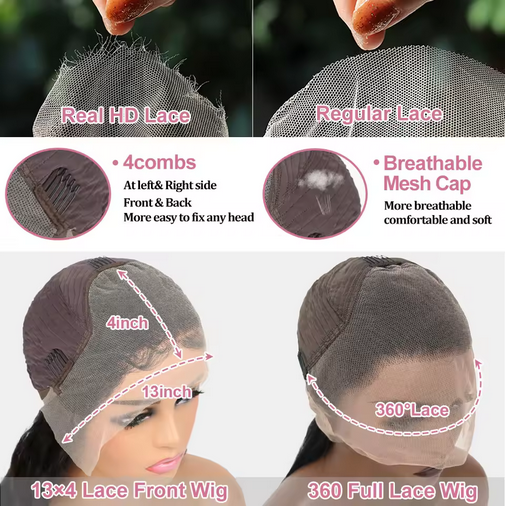 360 HD Lace Front Wig Vietnam Human Hair Wigs 99J Red Brown T1b/99j Burgundy Colored HD Transparent Pre Plucked Lace Frontal 12A Grade Human Hair Wigs Straight