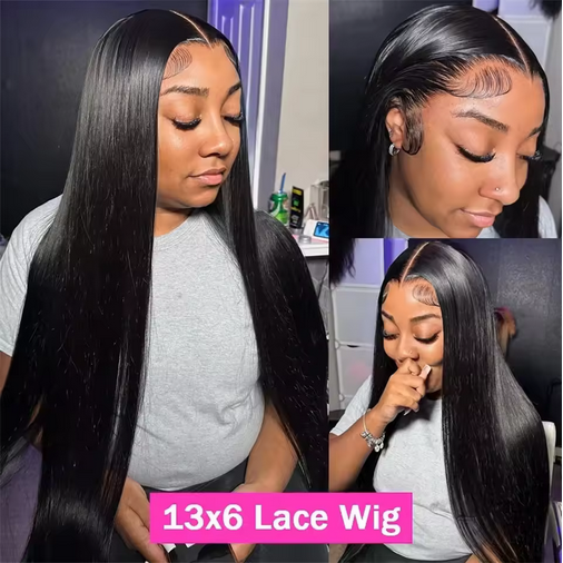 30 Inch 12A grade High Quality Human Hair Transparent 13x4 Lace Front Human Hair Wigs Brazilian Straight Glueless 24inch Vietnam Human Hair Lace Frontal Wig for Black Women