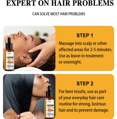 Batana Oil 100% Pure African Hair Growth Oil Batana Hair Growth Mask Butter Anti Hair Loss Break Black Hair Regrowth Treatment