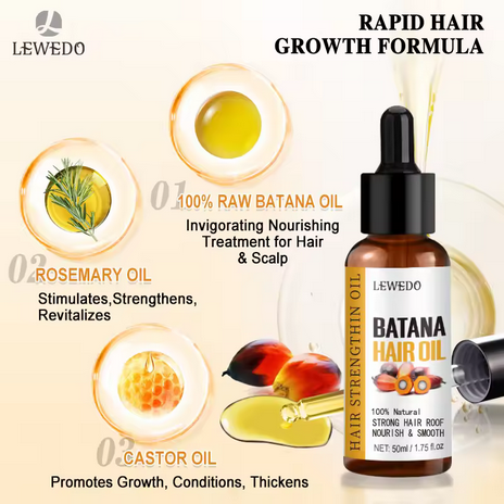 Batana Oil 100% Pure African Hair Growth Oil Batana Hair Growth Mask Butter Anti Hair Loss Break Black Hair Regrowth Treatment
