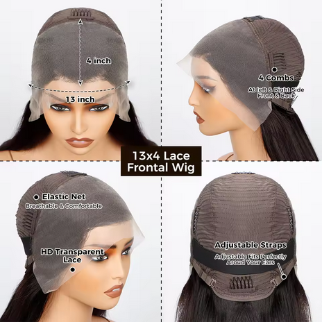 Kinky Curly 13x4 Lace Front Human Hair Wigs For Women Brazilian Deep Curly Lace Frontal Wig Wet And Wavy For Black Women Full Lace Frontal Human Hair Wig Transparent Curly Water Wave 13x4 HD