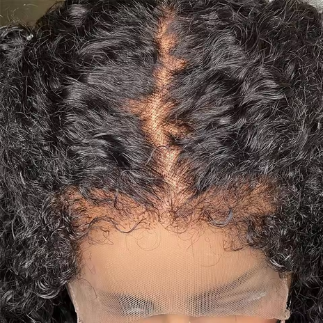 Kinky Curly 13x4 Lace Front Human Hair Wigs For Women Brazilian Deep Curly Lace Frontal Wig Wet And Wavy For Black Women Full Lace Frontal Human Hair Wig Transparent Curly Water Wave 13x4 HD