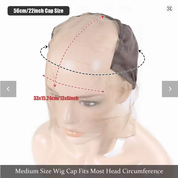 Lace Front Wig Cap For Making Wigs 13x4 13x6 Light Brown Full Lace Wig Cap Glueless Lace Net Cap Accessories 360 U Part Wig Cap