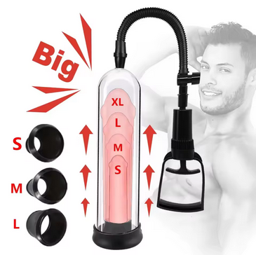 Penis Pump Sex Toys for Men Male Masturbator Penis Extender Vacuum Pump Penis Enlargement Enhancer Dick Trainer Massager Ring
