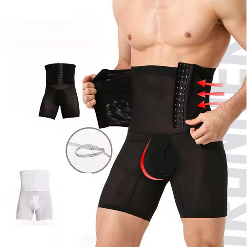 1pcs Men Body Shaper Pant High waist girdling Panties Three Row Buckle Shapewear Underwear Tummy Slimming Panties Waist Trainer