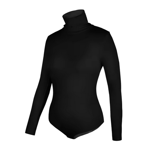 Women's Turtleneck Long Sleeve Bodysuits Fall Fashion Basic Layering Jumpsuit Slim Fit Soft Thermal Underwear Tops