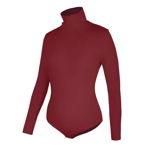 Women's Turtleneck Long Sleeve Bodysuits Fall Fashion Basic Layering Jumpsuit Slim Fit Soft Thermal Underwear Tops