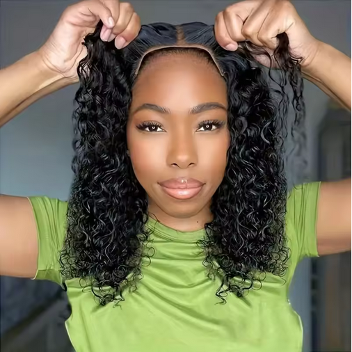 Brazilian Hair Kinky Curly 4X4 Lace Closure Short Bob Wig 100% Human Hair Wig For Women Gluess Lace bob Virgin hair Jerry Curl Wig