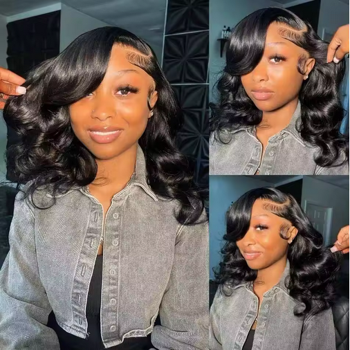 Short Bob Wig 100% Human Hair Loose Wave 13x4 Lace Front Wigs Body Wave Human Hair HD Lace Closure Wigs For Black Women
