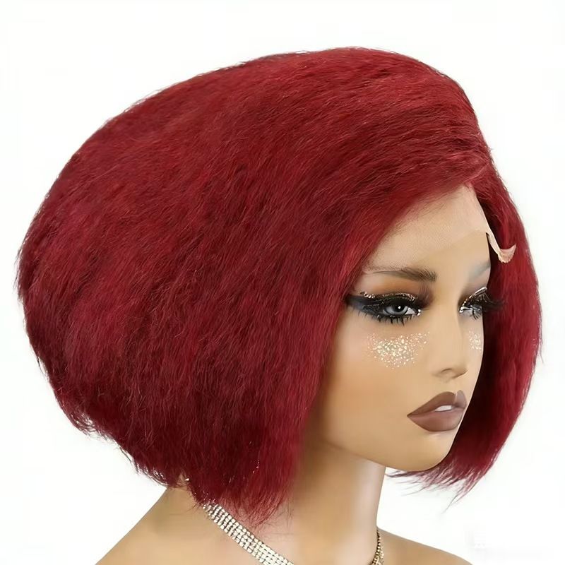 13X4 Hd Lace Frontal Wig Kinky Curly Human Hair Wigs Brazilian Bob Wigs Original Curly Lace Front Wig 300 Density For Women