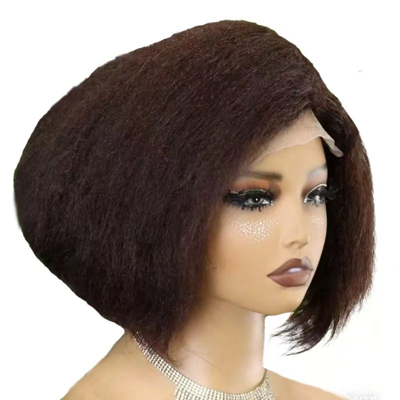 13X4 Hd Lace Frontal Wig Kinky Curly Human Hair Wigs Brazilian Bob Wigs Original Curly Lace Front Wig 300 Density For Women