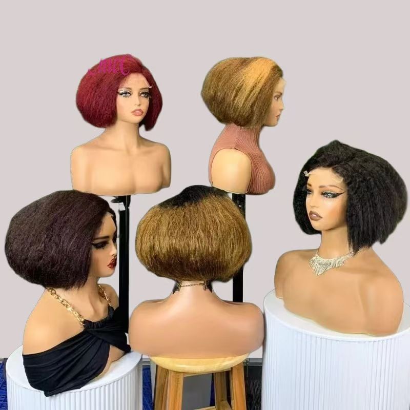 13X4 Hd Lace Frontal Wig Kinky Curly Human Hair Wigs Brazilian Bob Wigs Original Curly Lace Front Wig 300 Density For Women