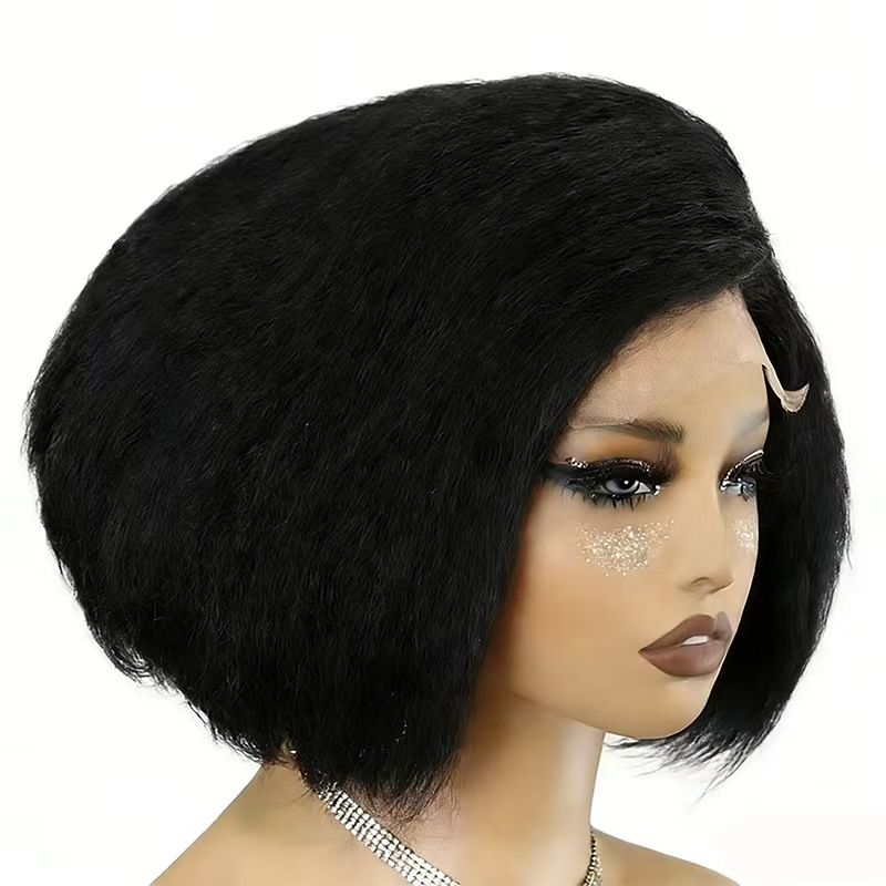 13X4 Hd Lace Frontal Wig Kinky Curly Human Hair Wigs Brazilian Bob Wigs Original Curly Lace Front Wig 300 Density For Women
