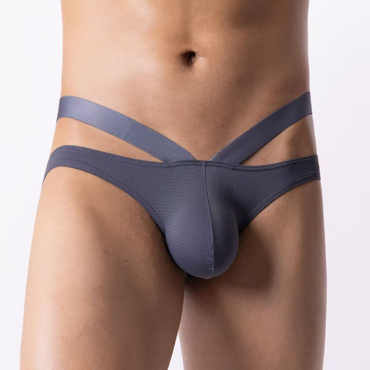 2pcs---Men's Bottomless Underwear Sexy Gay Backless Briefs Jockstrap Sissy Open Back Boxer Briefs Underpants Cotton Men Panties Bikini