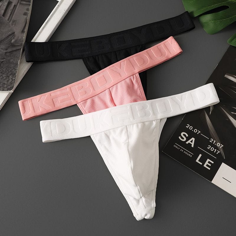 Men's Sexy PU Open Buttocks Boxers U Convex Big Bag T Back Underwear Men Breathable G-String Faux Leather Open Back Hip Panties