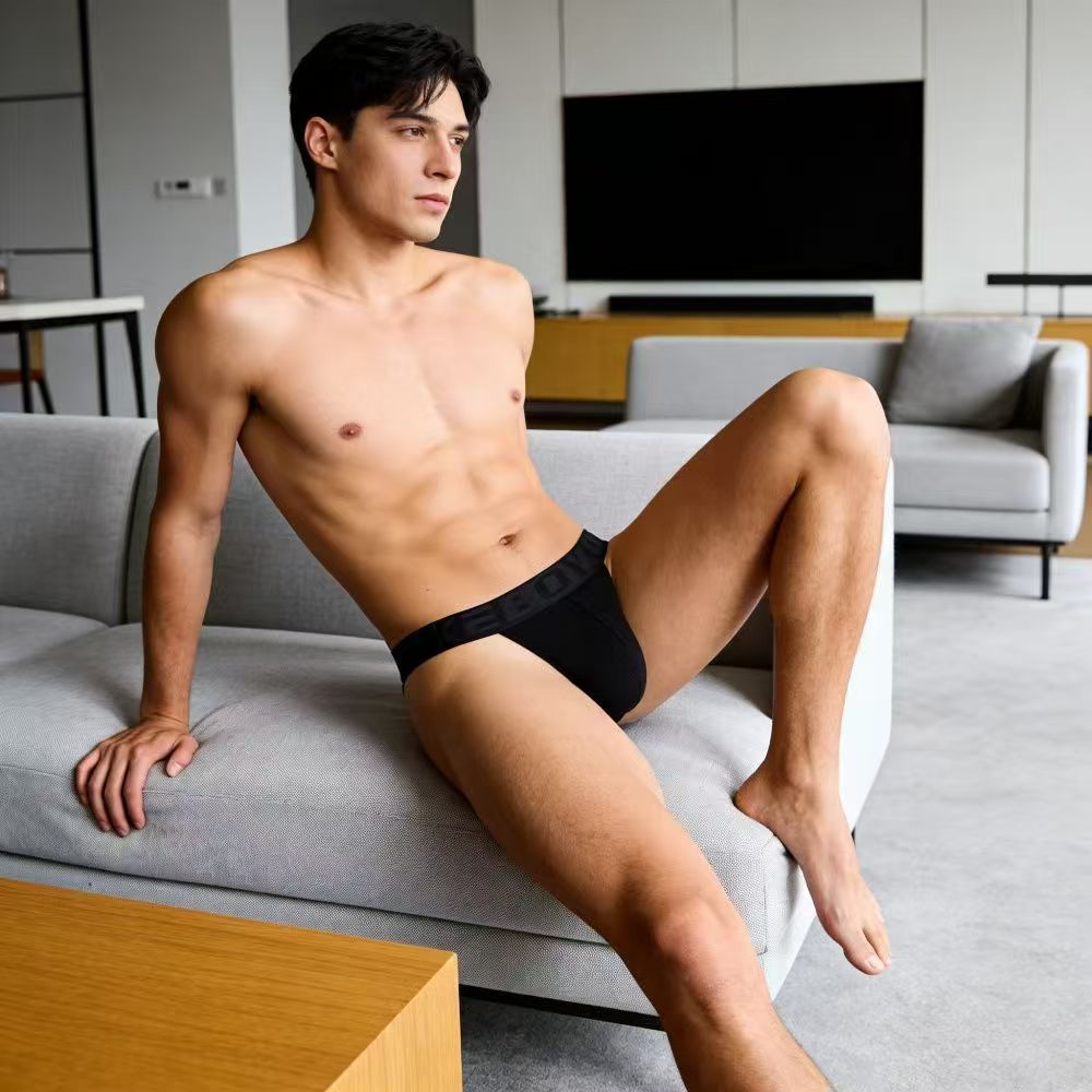 Men's Sexy PU Open Buttocks Boxers U Convex Big Bag T Back Underwear Men Breathable G-String Faux Leather Open Back Hip Panties