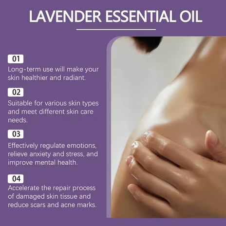 Lavender Essential Oil Moisturizes And Nourishes The Skin Relieves Anxiety Improves Sleep Quality & Is A Body Care Essential Oil