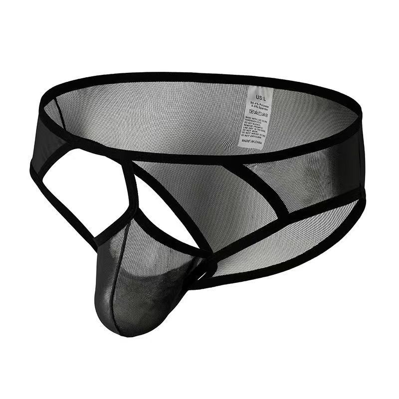 Boxer Shorts Men's Underwear Ice Silk Underpants Long Bulge Pouch Male Erotic Lingerie Boxershorts Bottoms