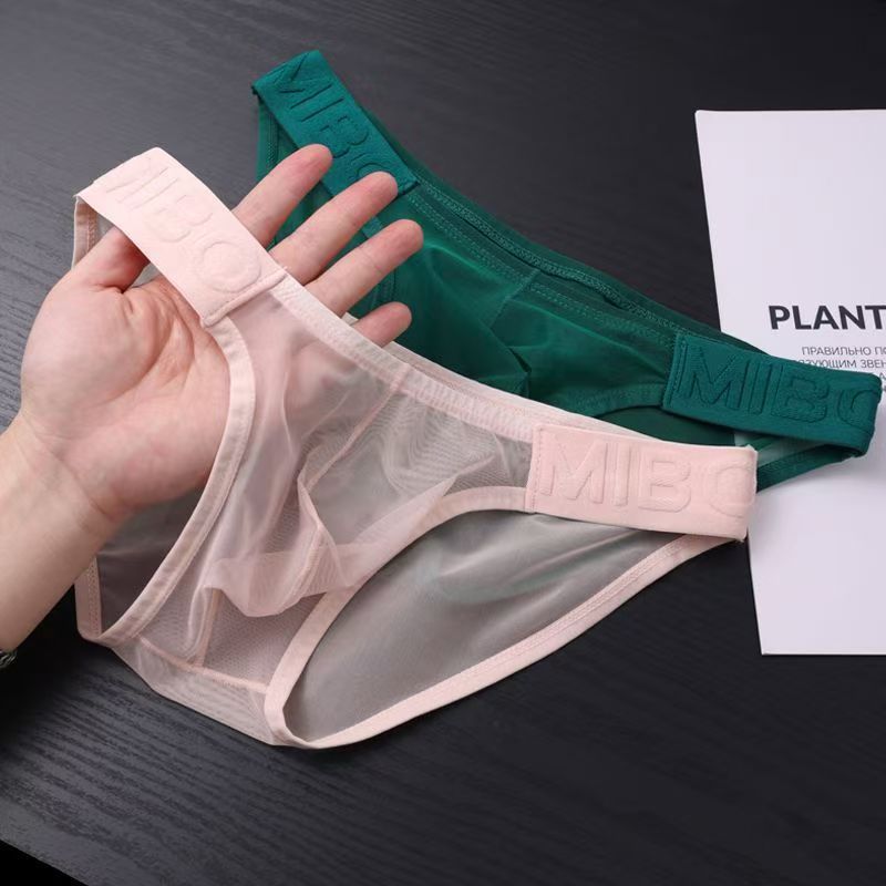 Boxer Shorts Men's Underwear Ice Silk Underpants Long Bulge Pouch Male Erotic Lingerie Boxershorts Bottoms