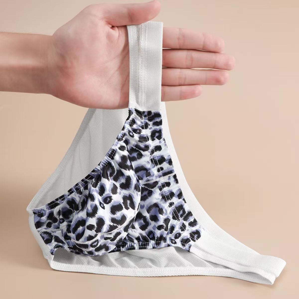 Boxer Shorts Men's Underwear Ice Silk Underpants Long Bulge Pouch Male Erotic Lingerie Boxershorts Bottoms