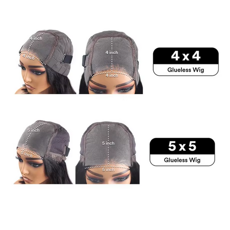 RomolaWigs 4X4 Glueless 250% 32 40 Inches Body Wave 5X5 Ready To Wear Lace Front Human Hair Wigs Closure Wig Lace Frontal Wig