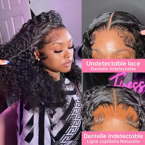 Water Curly Short Bob Wigs 250% Brazilian Ready to Go 4X4 Glueless Human Hair Wigs Deep Wave HD Lace Frontal Wig For Women