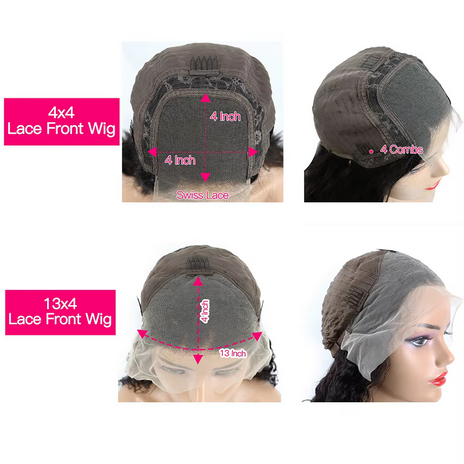 Peruvian Wet and Wavy Water Wave HD 13X4 Lace Front Wig Human Hair Wigs Transparent Remy Hair Natural Hairline Glueless Wig for Women