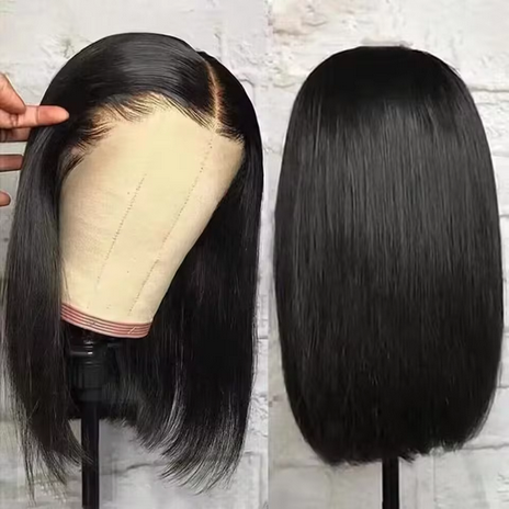 Short Bob Wig 100% Human Hair Wear And Go Glueless Wigs 13X4 Hd Lace Closure Wig 13x4 Hd Lace Straight Human Hair Wigs For Black Women