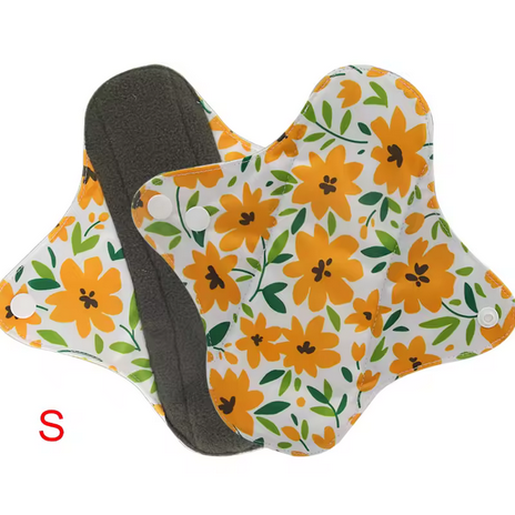 6PCs--Charcoal Menstrual Pads Fast Absorbent Waterproof Panty Liner Washable Cloth Napkin Reusable Sanitary Pads Dropship