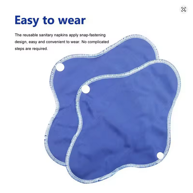 8Pcs/ Set Reusable Washable Cloth Menstrual Pads Soft Panty Liners with Wet Bag Leak-proof Daily-Night Use Sanitary Napkins