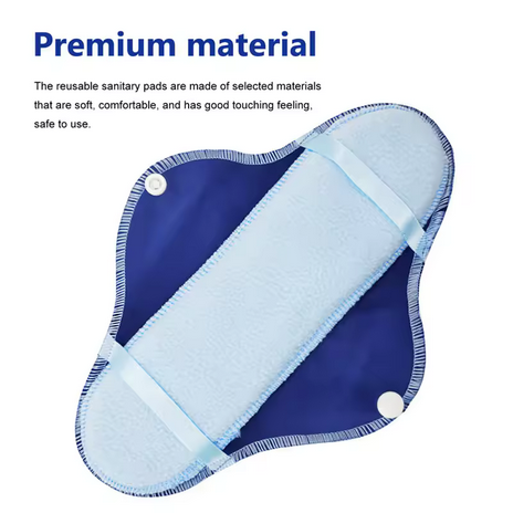 8Pcs/ Set Reusable Washable Cloth Menstrual Pads Soft Panty Liners with Wet Bag Leak-proof Daily-Night Use Sanitary Napkins