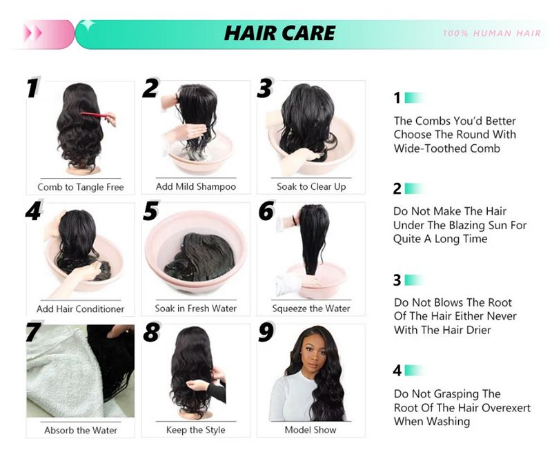 250 Density Wear and Go Glueless Wigs Human Hair Pre Plucked Body Wave Lace Front Wigs for Women 4x4 Pre Cut Lace Closure Wig