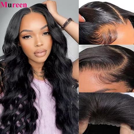 250 Density Wear and Go Glueless Wigs Human Hair Pre Plucked Body Wave Lace Front Wigs for Women 4x4 Pre Cut Lace Closure Wig