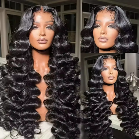 250% Density 4x4 Deep Wave Brazilian Human Hair Wig Brazilian #1B Wear and Go Glueless HD Transparent Lace Pre Plucked Baby Hair