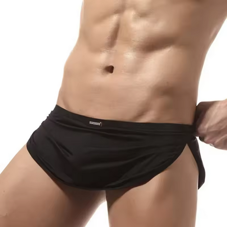 Men'S Panties Casual Home Shorts With Pouch Thongs Underwear Low Waist Elastic Man Briefs Lingerie Solid Boxer Shorts Skirt