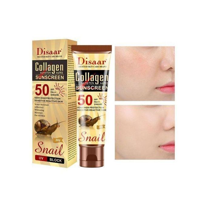 Disaar Snail Collagen Sunscreen Cream SPF50+