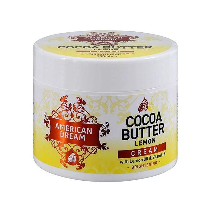 American Dream Cocoa Butter Lemon Cream with Lemon Oil and Vitamin E 453g