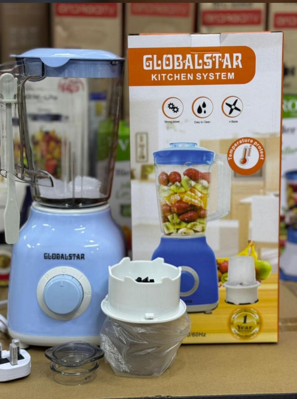 👏New Arrival 🫒🤑Globalstar Juice Blender Juicer 2 In 1 1.6Litres GS-TY202B - Blue.STAND BLENDER GS-TY202B
1.6 L capacity
Model: GS-TY202B
Multi function 2 in 1 blender and grinder
Power 500w max
Mat