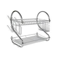 🪄🥭PRICE DROPPED 🥭Nunix 2 Tier Stainless Steel Dishrack With Draining Rack.High quality two tier stylish stainless steel dish rack. Have a  additional side glass and spoon holder. It has a large siz