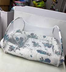 🪄New Arrival 🥕Baby Nest & Co-sleeper Foldable + Pillow+ Net.Safe and perfect for co-sleeping 
Hypoallergenic materials, breathable and non-toxic. 
Comfortable and Portable
Can be put on the bed, liv