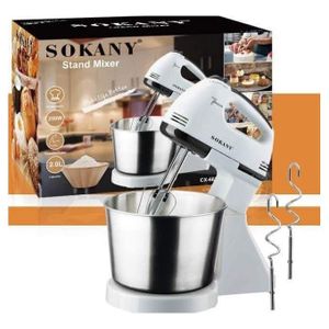 Sokany Multifunctional 2 In 1 Stand And Hand Held Electric Mixer- 7 Speed, 2L Stainless Steel Mixing Bowl, Dough Hooks & Mixer Beaters For Dressings, Frosting,