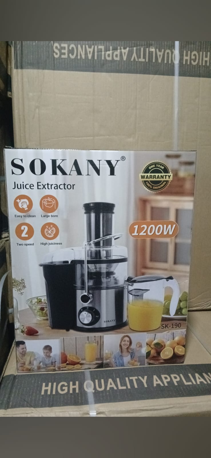 🎉Sokany Heavy Duty Pure Juice Extractor-Stainless Juicer/ Blender🤩incredible 500 watt five speed machine features a circular three inch feed tube to accommodate whole fruits and vegetables. It also