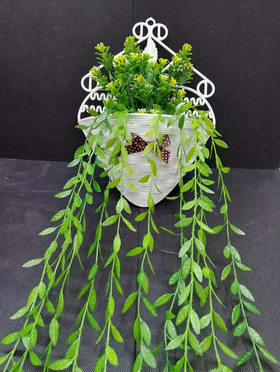 Decor Balcony Hanging Flower With Pot  dd a luxurious touch to your interior setting and the same time, it is a zero maintenance. Its arrangement ideas lights up your living space and brings physical