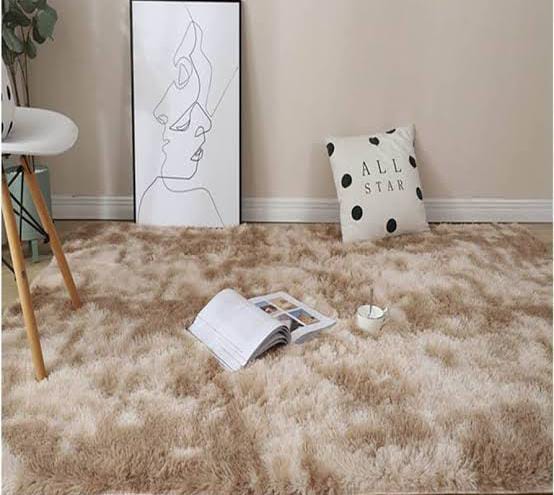 Fluffy Carpet 5 By 8 Super Soft Patched Carpet; for all seasons. With its fashionable colour and modern design, it beautifies your living room, bedroom, living room and fits very well with most floor